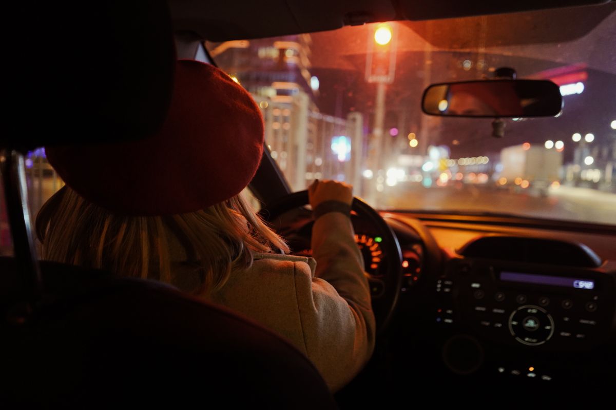 Woman driving