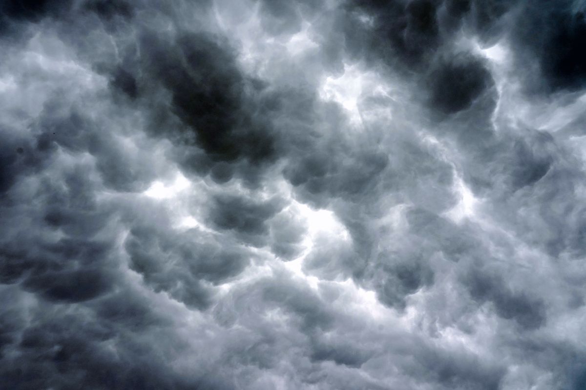 Majestic storm clouds fill the sky
